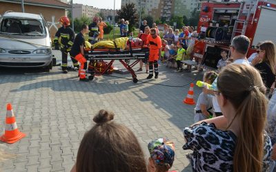 Szkolne Koło Pierwszej Pomocy z Medyka w akcji.